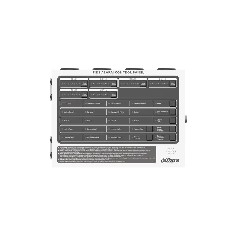 Conventional Fire Alarm Control Panel-6 Zones