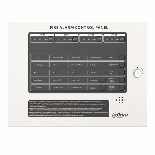 4-Zone Conventional Fire Alarm Panel, No Battery – DHI-HY-C102-4L