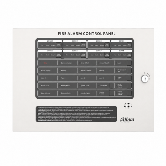 8-Zone Conventional Fire Alarm Panel, No Battery – DHI-HY-C102-8L