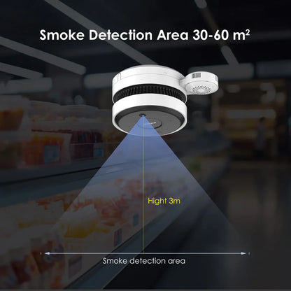 5MP IR AI-Fire Smoke Sensing Network Camera with Temperature & Humidity Detection