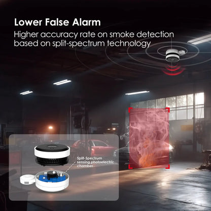 5MP IR AI-Fire Smoke Sensing Network Camera with Temperature & Humidity Detection