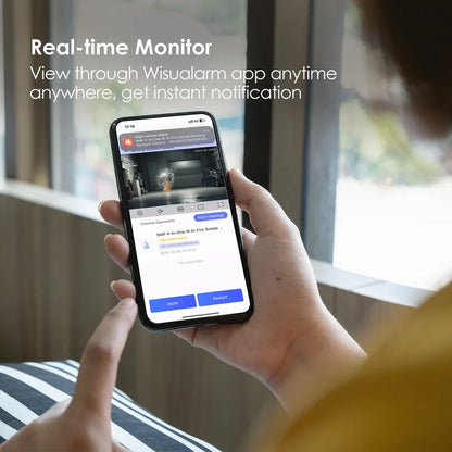 5MP IR AI-Fire Smoke Sensing Network Camera with Temperature & Humidity Detection