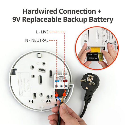 Mains Smoke Alarm with 10-Year Rechargeable Back-up – DHI-HY-SA5MA